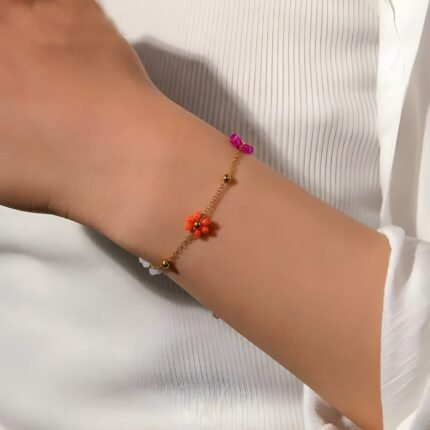 Colorful Bloom Bracelet | Gold Plated | Anti-Tarnish
