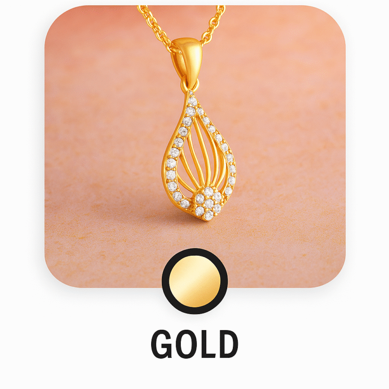 "Gold jewelry pendant with diamonds from Wearblush | Elegant and stylish design"