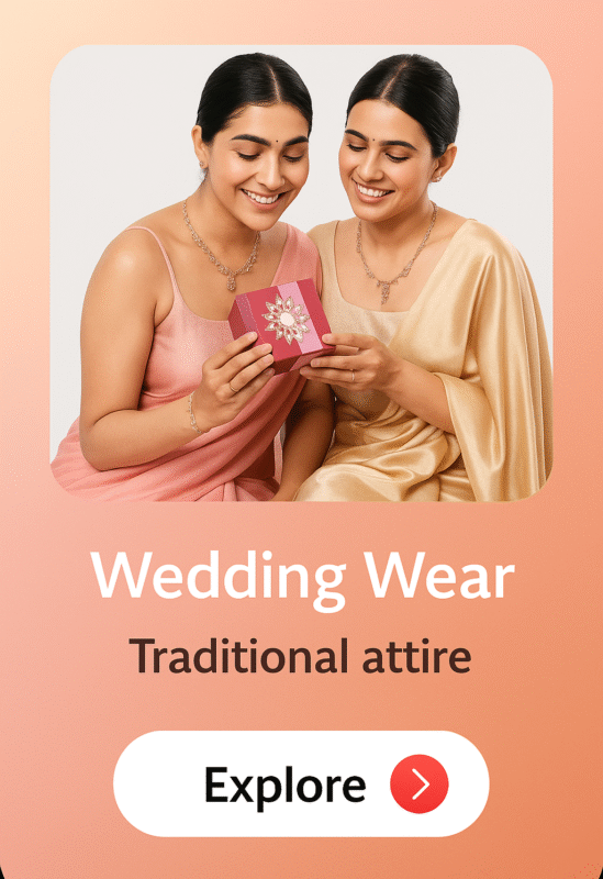 "Wedding wear jewelry for traditional attire from Wearblush | Elegant necklaces and gifts"