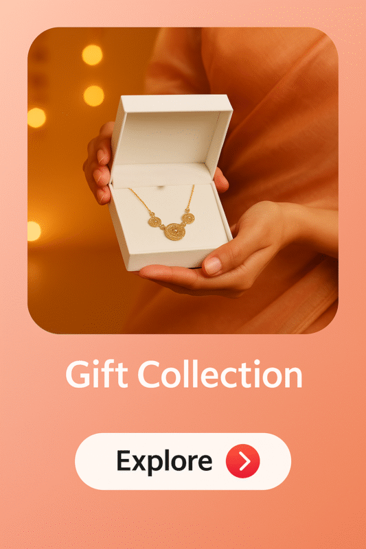 "Jewelry gift collection from Wearblush | Elegant gold necklace in gift box"