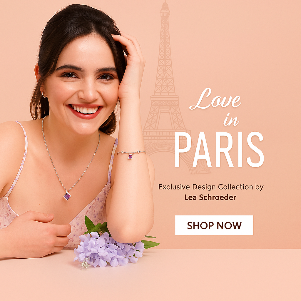 "Love in Paris jewelry collection from Wearblush by Lea Schroeder | Elegant necklace and bracelet set"