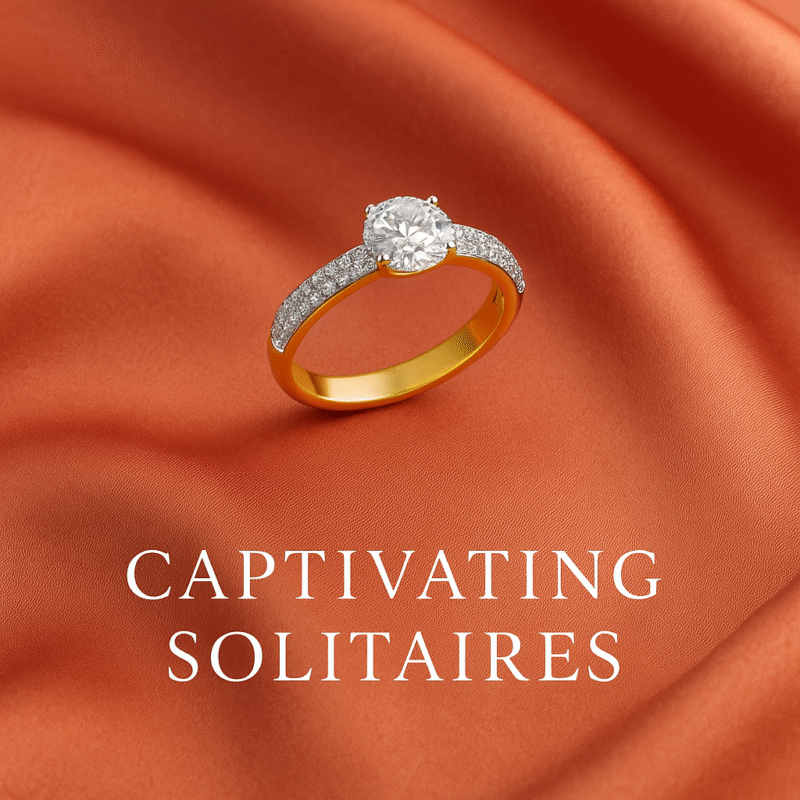 "Captivating solitaire diamond ring by Wearblush | Elegant and timeless jewelry"