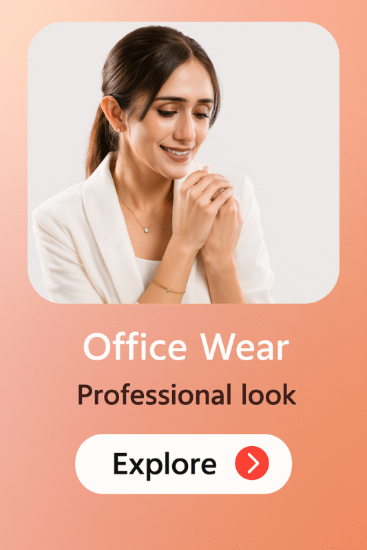"Office wear jewelry for a professional look from Wearblush | Elegant necklace and bracelet set"